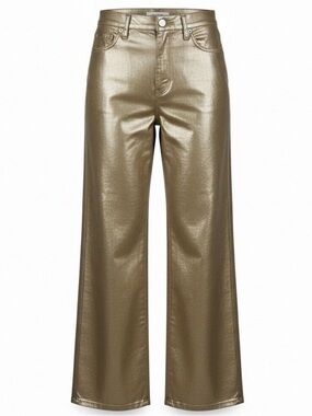 Metallic Straight Leg Jeans